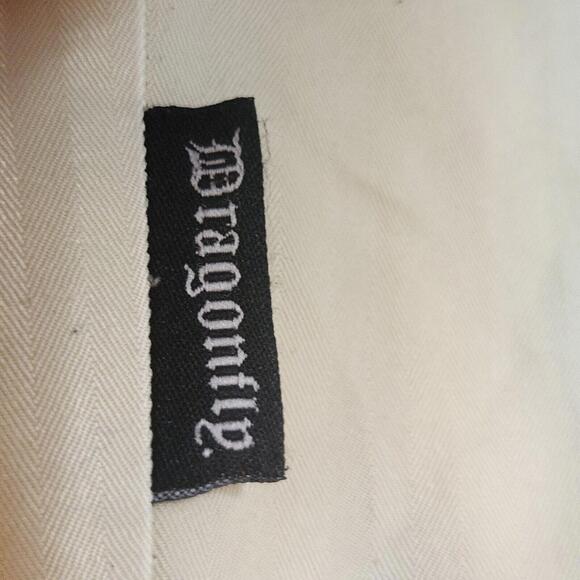 Vintage 90s Dragonfly Mens Shirt Size Large Beige Short Sleeve Button Down Y2k - Picture 5 of 7